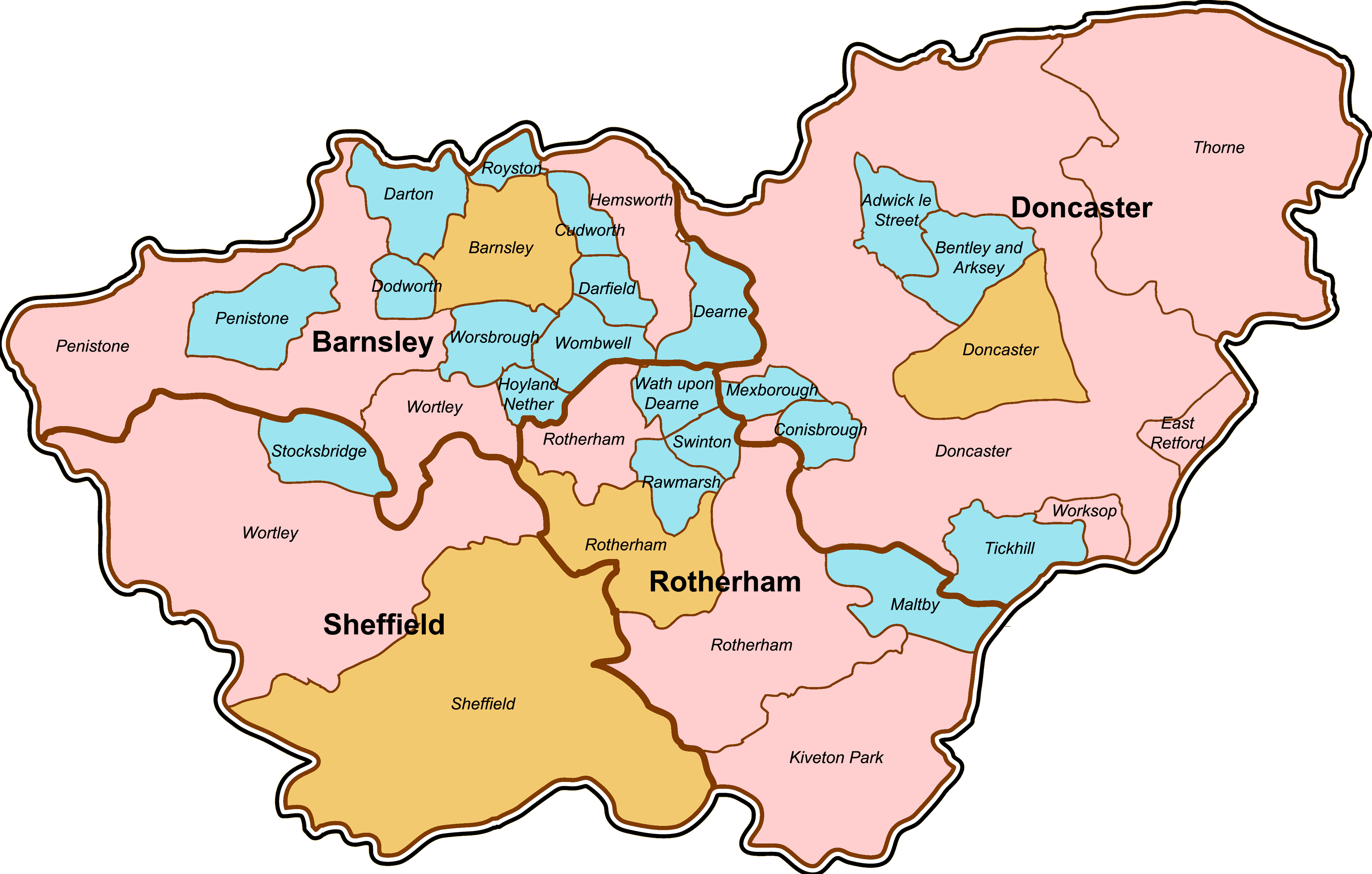 Map of where to have a lie detector test South Yorkshire